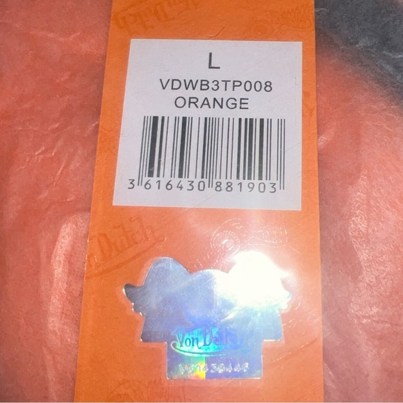 Von Dutch Original Unisex Orange/Black Raised Logo Hoodie/Pullover | NEW/NWT!!🔥 - Picture 8 of 10